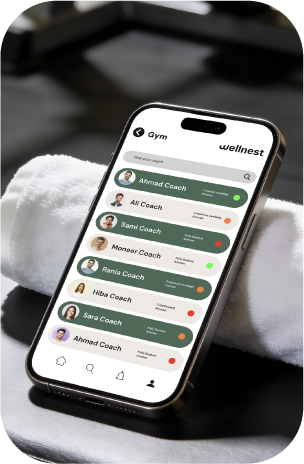 Wellnest mobile UI